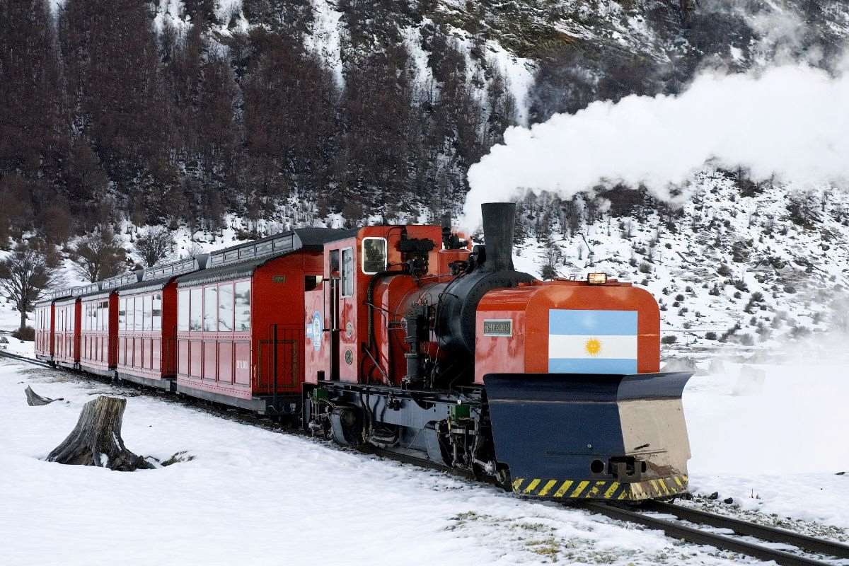 tren con nieve