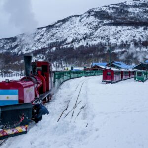 nieve en el tren del fin del mundo