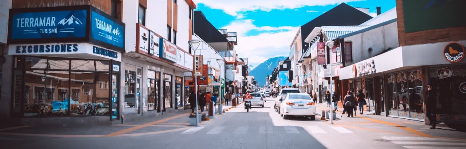 Calle San Martín en Ushuaia. 