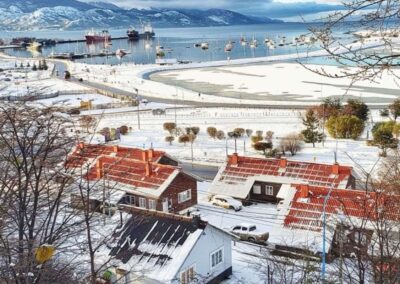 Nieve en la ciudad de Ushuaia