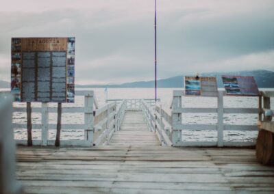 muelle tomado de cerca