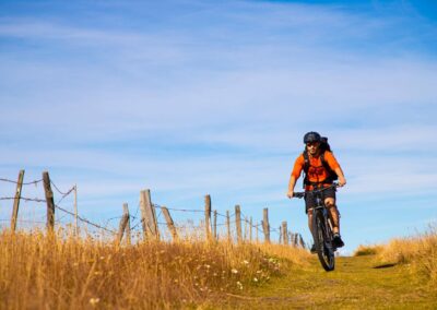 disfrutando en bici