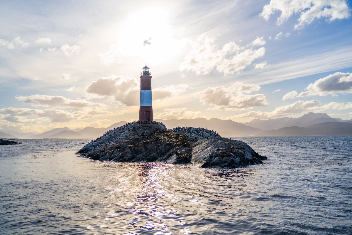 Faro otoñal en Ushuaia