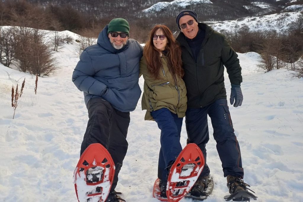 raquetas en la nieve cauquen