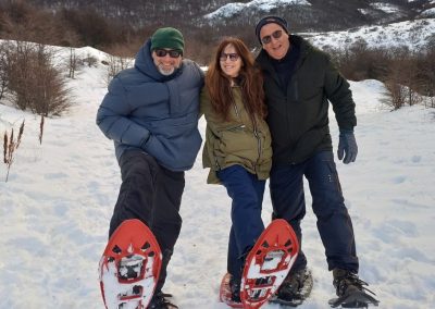 raquetas en la nieve cauquen